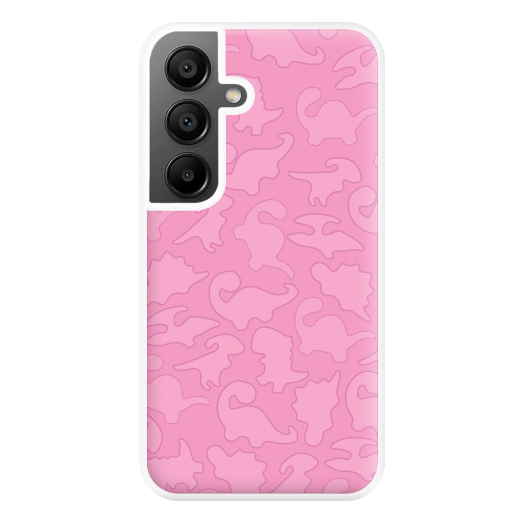 Pink Pattern - Dinosaurs Phone Case for Galaxy A55