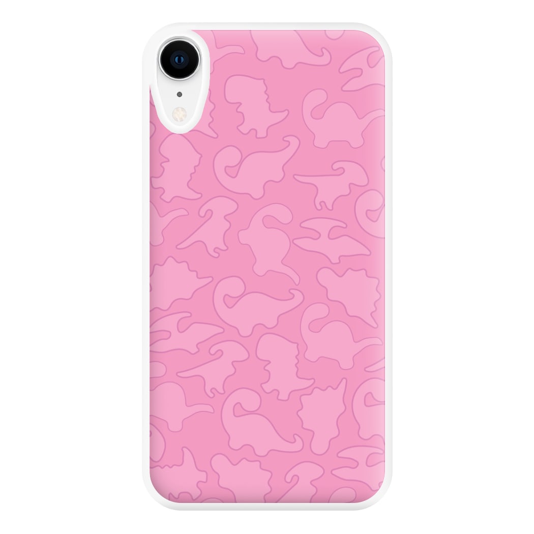 Pink Pattern - Dinosaurs Phone Case for iPhone XR