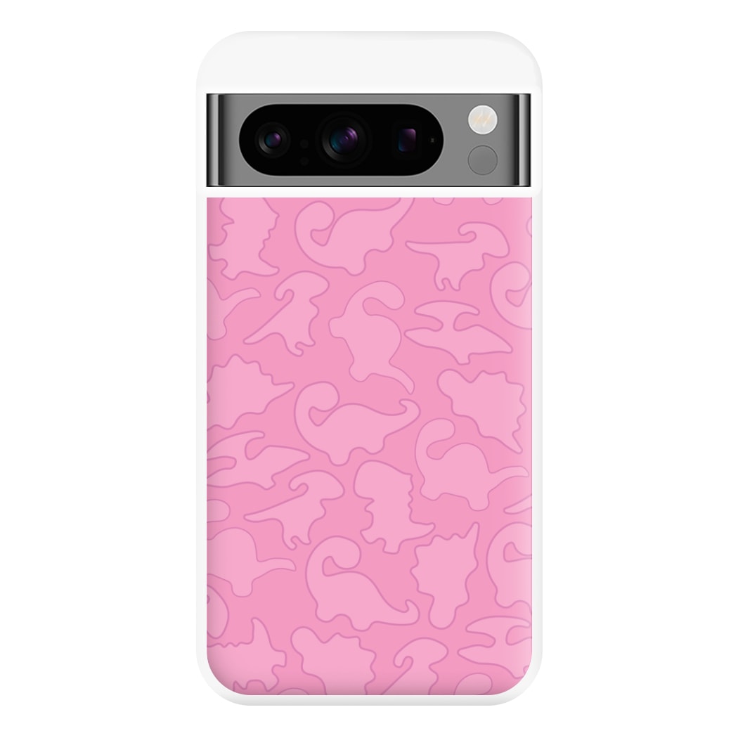 Pink Pattern - Dinosaurs Phone Case for Google Pixel 8 Pro