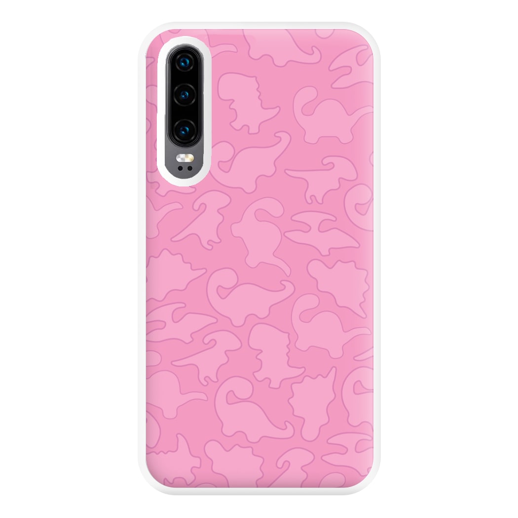 Pink Pattern - Dinosaurs Phone Case for Huawei P30