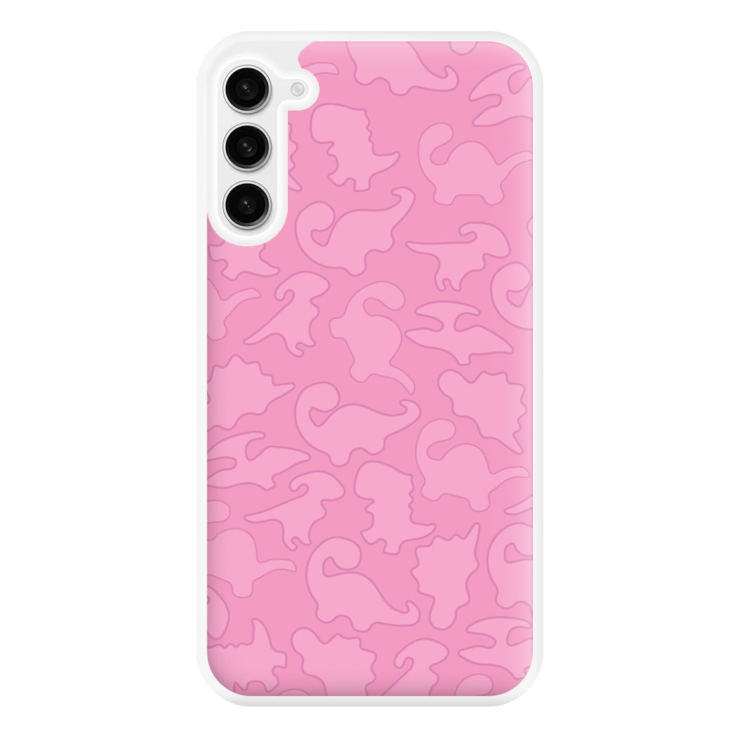 Pink Pattern - Dinosaurs Phone Case for Galaxy S23FE