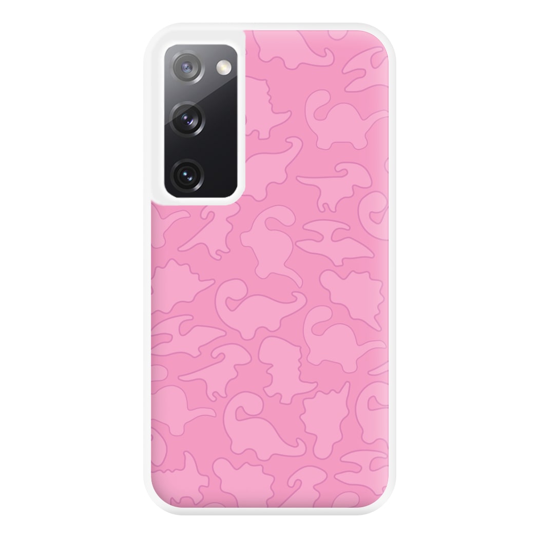 Pink Pattern - Dinosaurs Phone Case for Galaxy S20FE