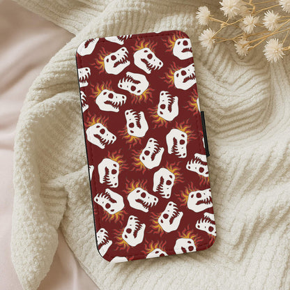 Bone Pattern - Dinosaurs Wallet Phone Case