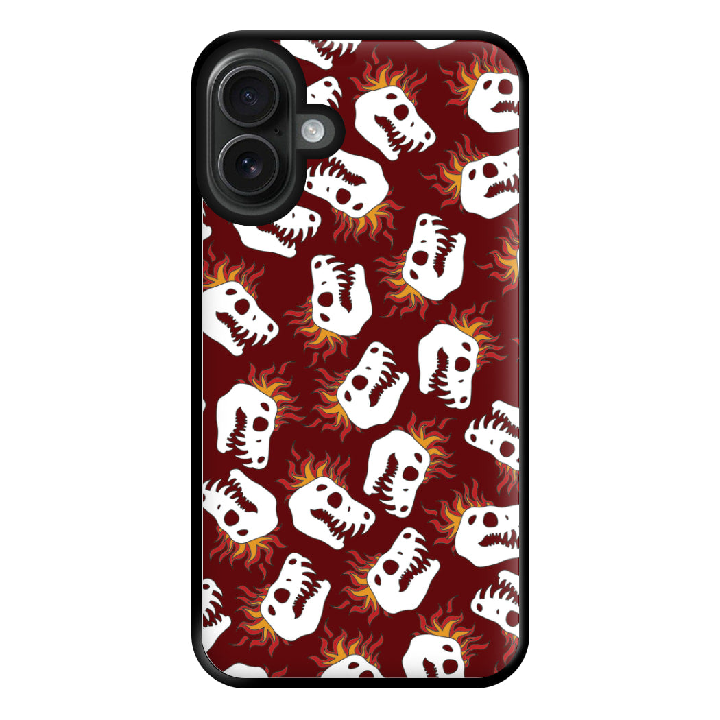 Bone Pattern - Dinosaurs Phone Case for iPhone 16 Plus