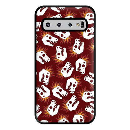 Bone Pattern - Dinosaurs Phone Case for Galaxy S10 Plus