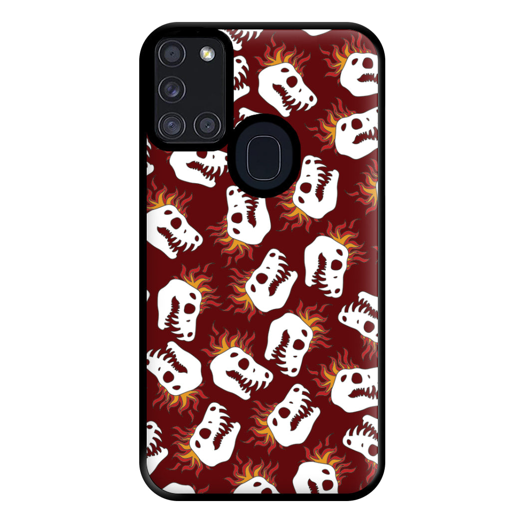 Bone Pattern - Dinosaurs Phone Case for Galaxy A21s