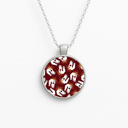 Bone Pattern - Dinosaurs Circle Necklace