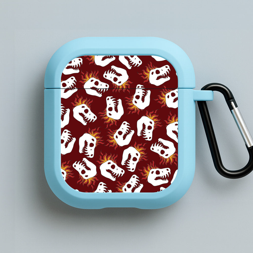 Bone Pattern - Dinosaurs Blue AirPods Case