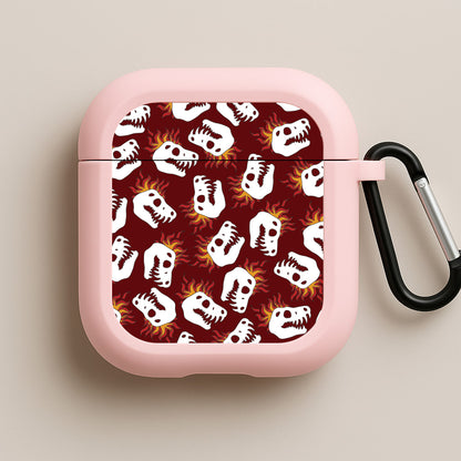 Bone Pattern - Dinosaurs Pink AirPods Case