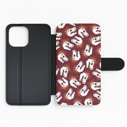 Bone Pattern - Dinosaurs Flip Phone Case