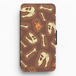 Bones And Skulls - Dinosaurs Flip / Wallet Phone Case