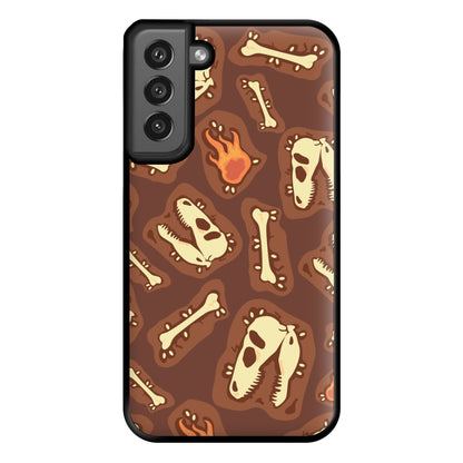 Bones And Skulls - Dinosaurs Phone Case for Galaxy S21FE