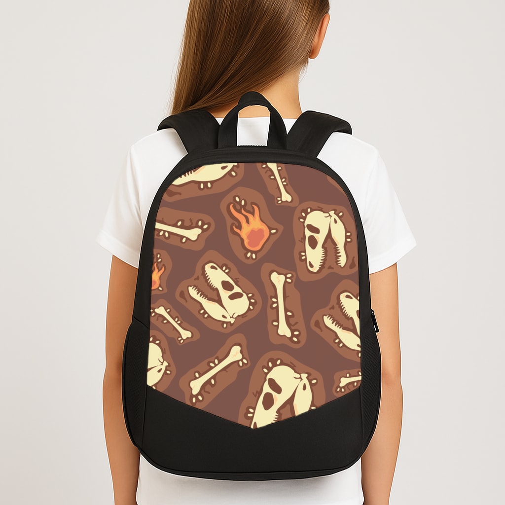 Bones And Skulls - Dinosaurs Large School Bag