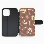 Bones And Skulls - Dinosaurs Flip / Wallet Phone Case 2