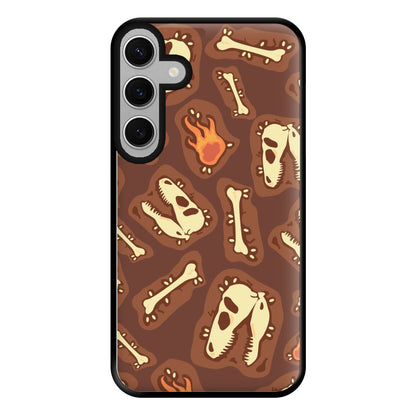 Bones And Skulls - Dinosaurs Phone Case for Galaxy S24FE