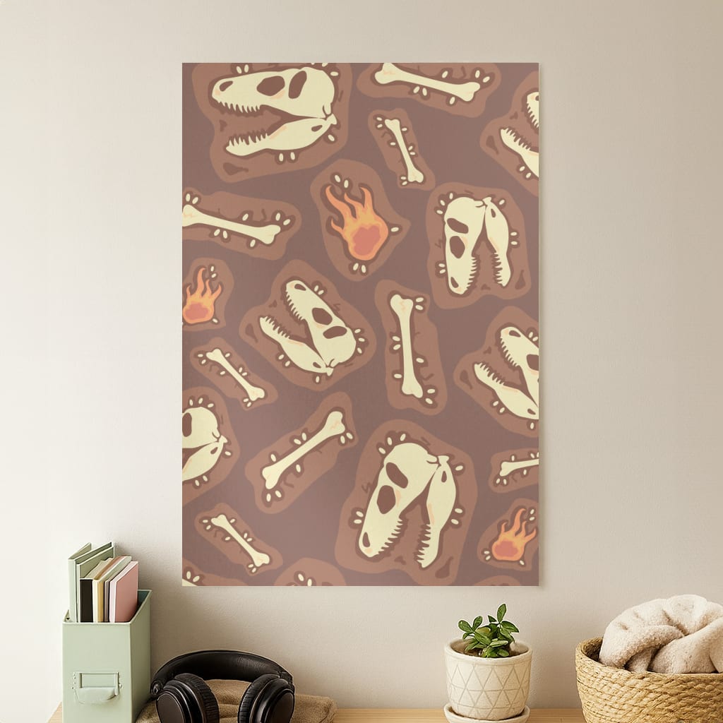 Bones And Skulls - Dinosaurs Poster