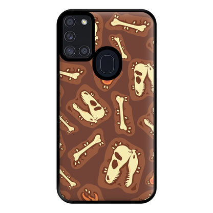 Bones And Skulls - Dinosaurs Phone Case for Galaxy A21s