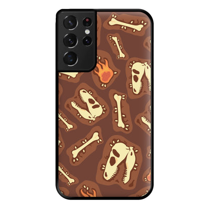 Bones And Skulls - Dinosaurs Phone Case for Galaxy S21 Ultra