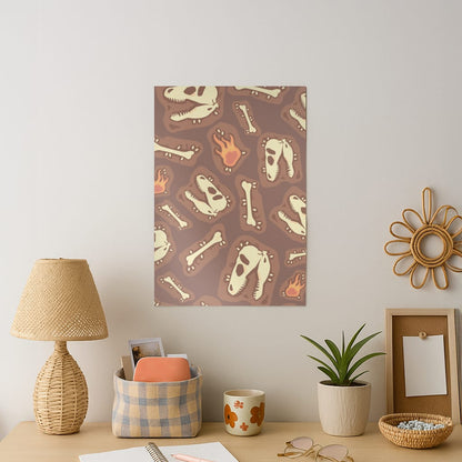 Bones And Skulls - Dinosaurs Art Print