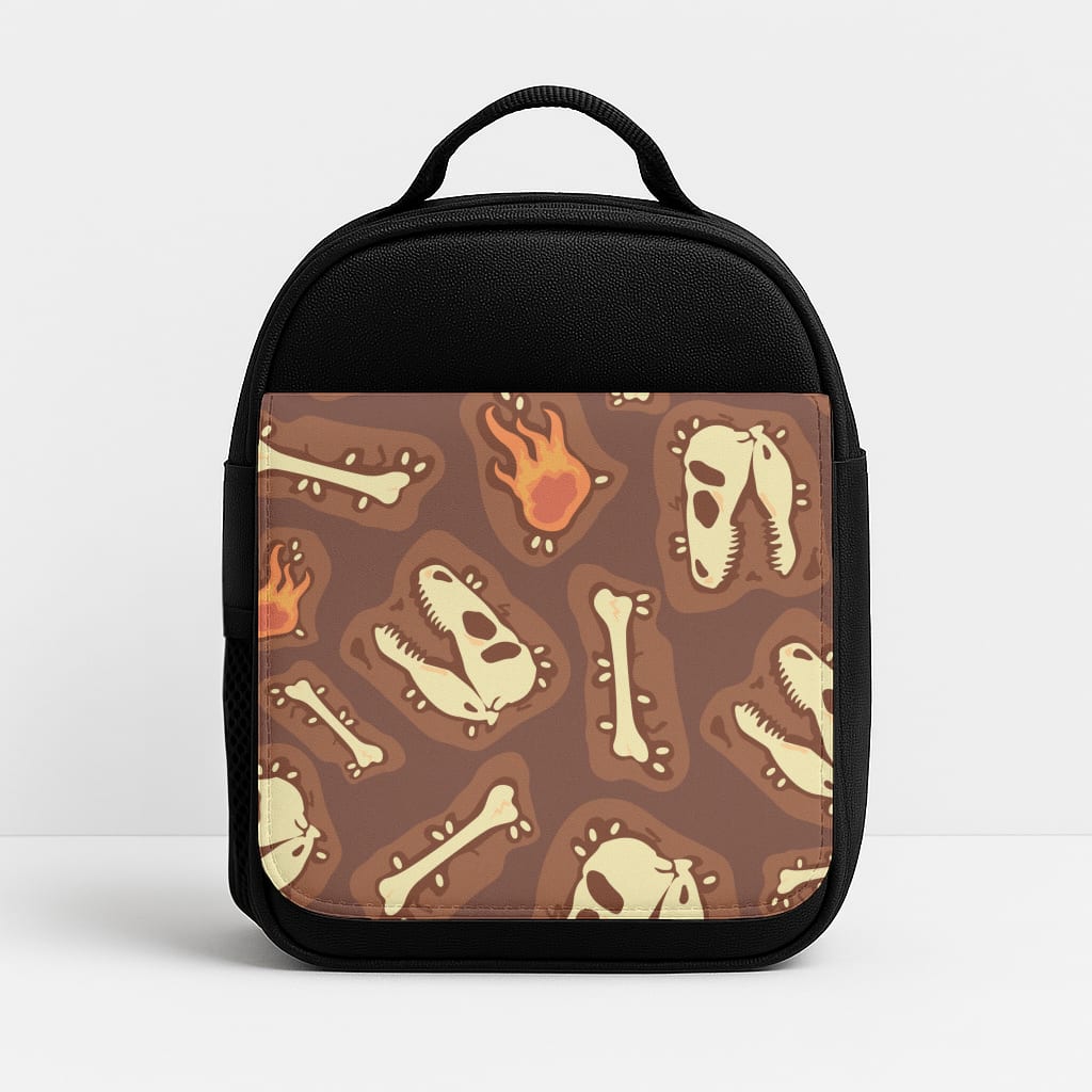 Bones And Skulls - Dinosaurs Insulated Lunchbox