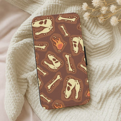 Bones And Skulls - Dinosaurs Wallet Phone Case