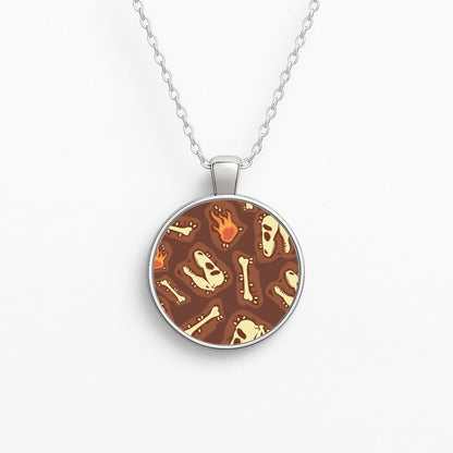 Bones And Skulls - Dinosaurs Circle Necklace