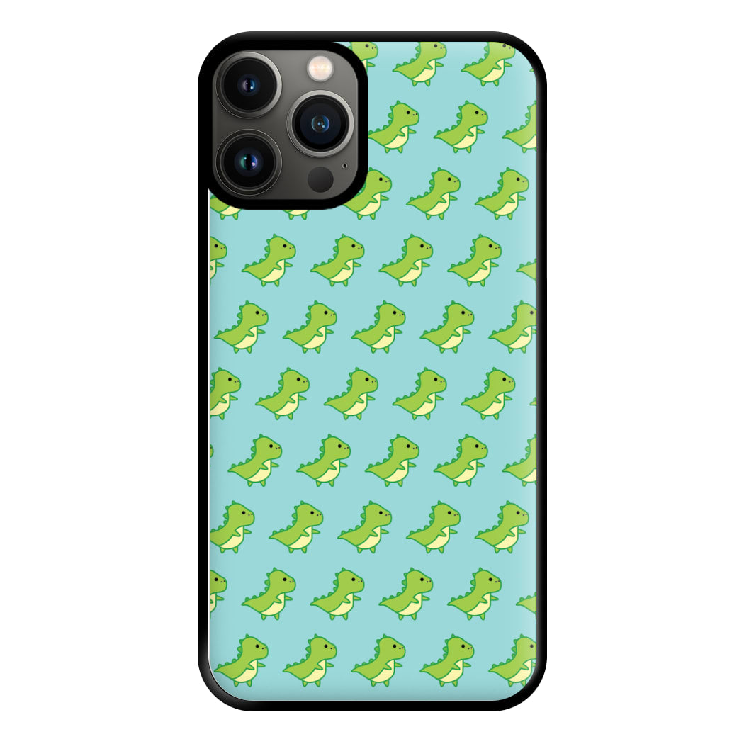 Green Dinosaurs Pattern - Dinosaurs Phone Case for iPhone 13 Pro Max