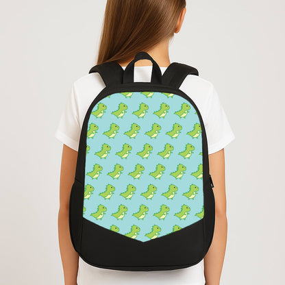 Green Dinosaurs Pattern - Dinosaurs Large School Bag