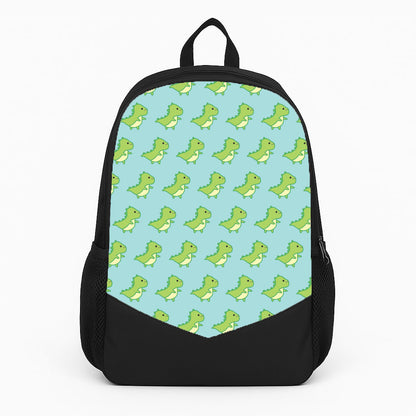 Green Dinosaurs Pattern - Dinosaurs Large Backpack