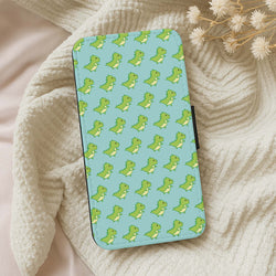 Green Dinosaurs Pattern - Dinosaurs Wallet Phone Case