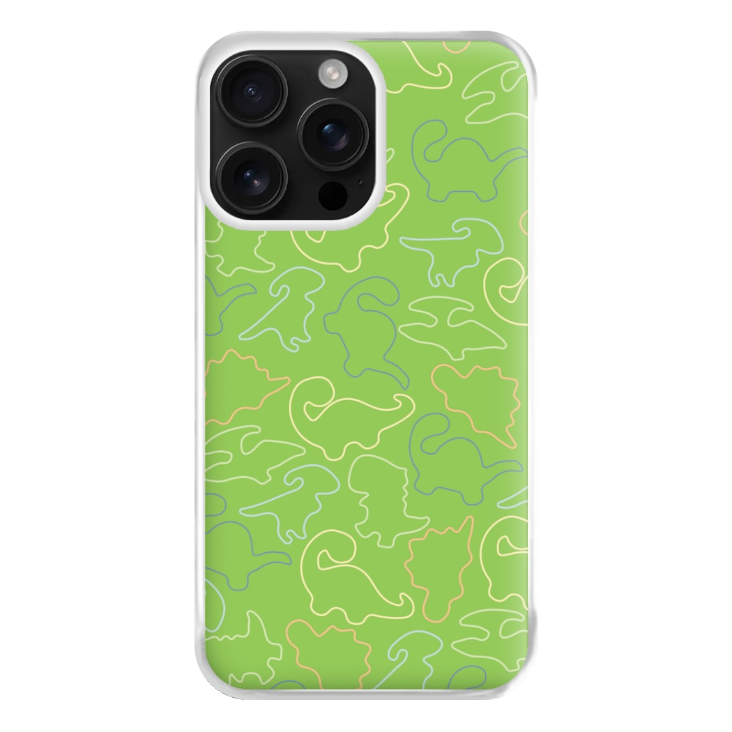 Outline Pattern - Dinosaurs Phone Case