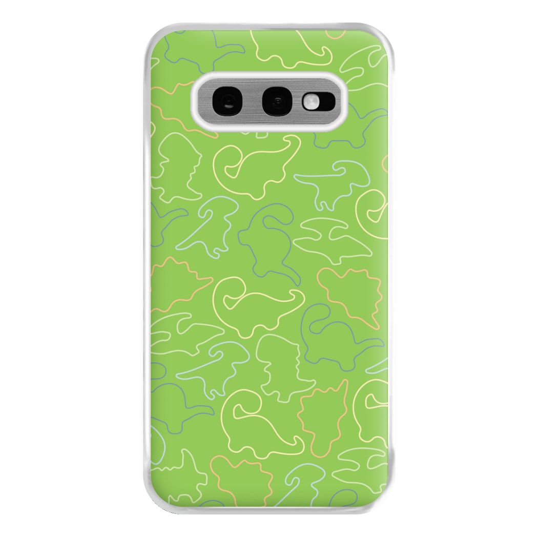 Outline Pattern - Dinosaurs Phone Case for Galaxy S10e