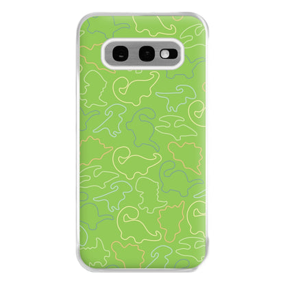 Outline Pattern - Dinosaurs Phone Case for Galaxy S10e