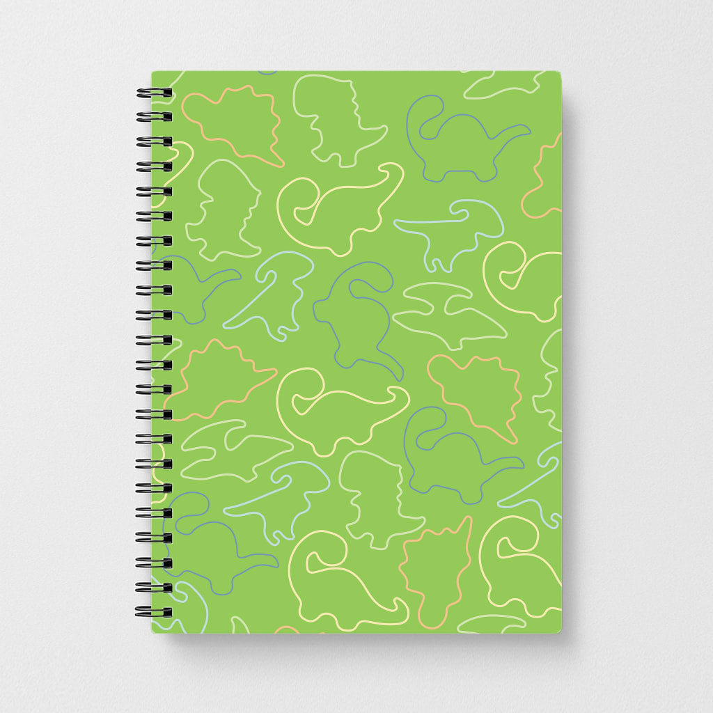 Outline Pattern - Dinosaurs Notebook