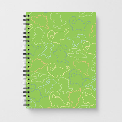 Outline Pattern - Dinosaurs Notebook