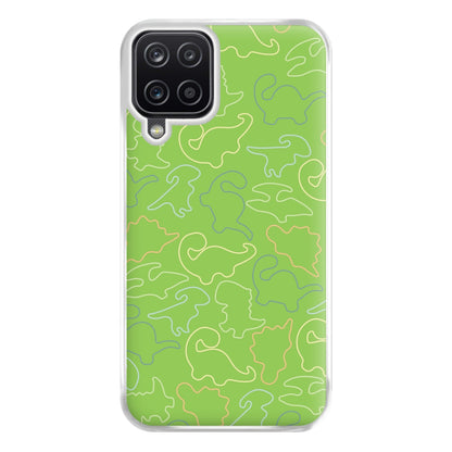 Outline Pattern - Dinosaurs Phone Case for Galaxy A12