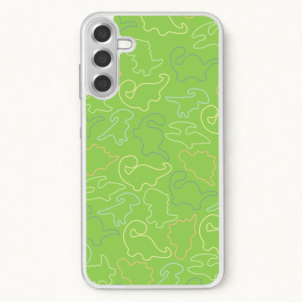 Outline Pattern - Dinosaurs Phone Case for Galaxy A17
