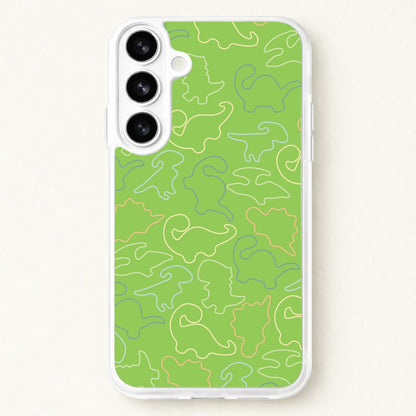Outline Pattern - Dinosaurs Phone Case for Galaxy S26