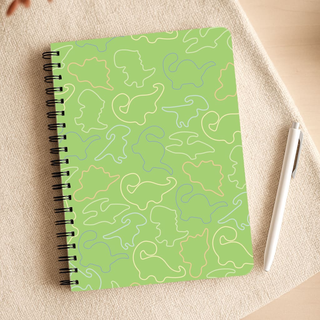Outline Pattern - Dinosaurs Notepad