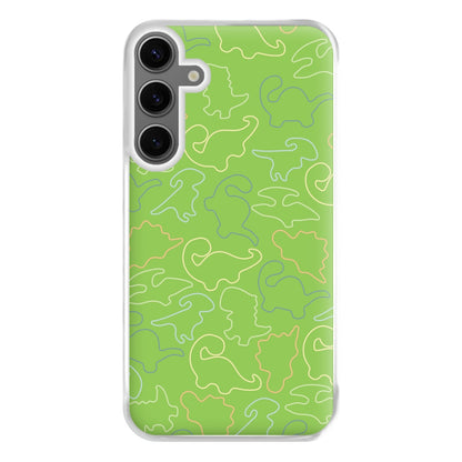 Outline Pattern - Dinosaurs Phone Case for Galaxy S24FE