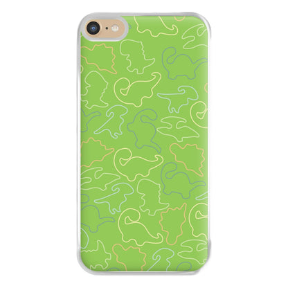 Outline Pattern - Dinosaurs Phone Case for iPhone 6 Plus / 7 Plus / 8 Plus