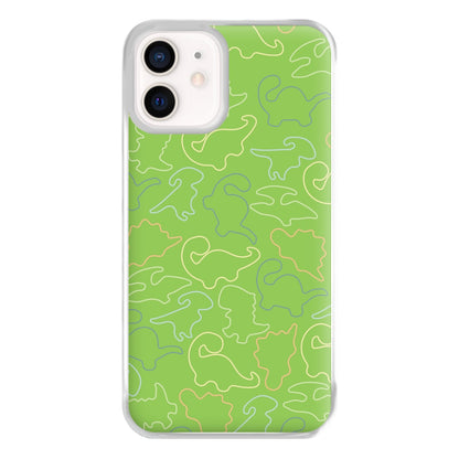 Outline Pattern - Dinosaurs Phone Case for iPhone 13 Mini