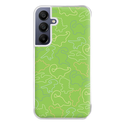 Outline Pattern - Dinosaurs Phone Case for Galaxy A16