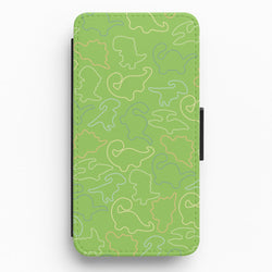 Outline Pattern - Dinosaurs Flip / Wallet Phone Case