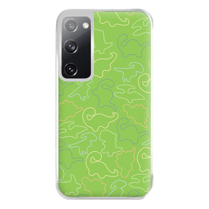 Outline Pattern - Dinosaurs Phone Case for Galaxy S20