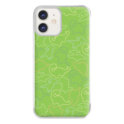 Outline Pattern - Dinosaurs Phone Case for iPhone 12 / 12 Pro