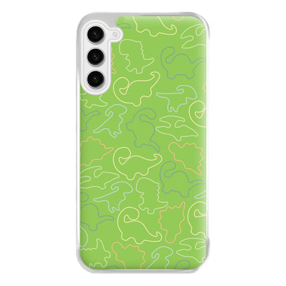 Outline Pattern - Dinosaurs Phone Case for Galaxy S23FE