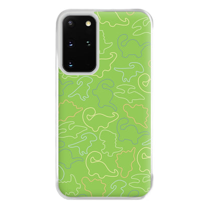 Outline Pattern - Dinosaurs Phone Case for Galaxy S20 Plus