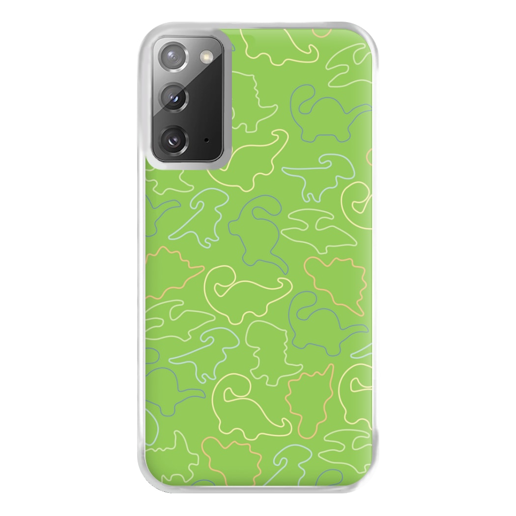 Outline Pattern - Dinosaurs Phone Case for Galaxy Note 20 Ultra