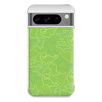 Outline Pattern - Dinosaurs Phone Case for Google Pixel 8 Pro